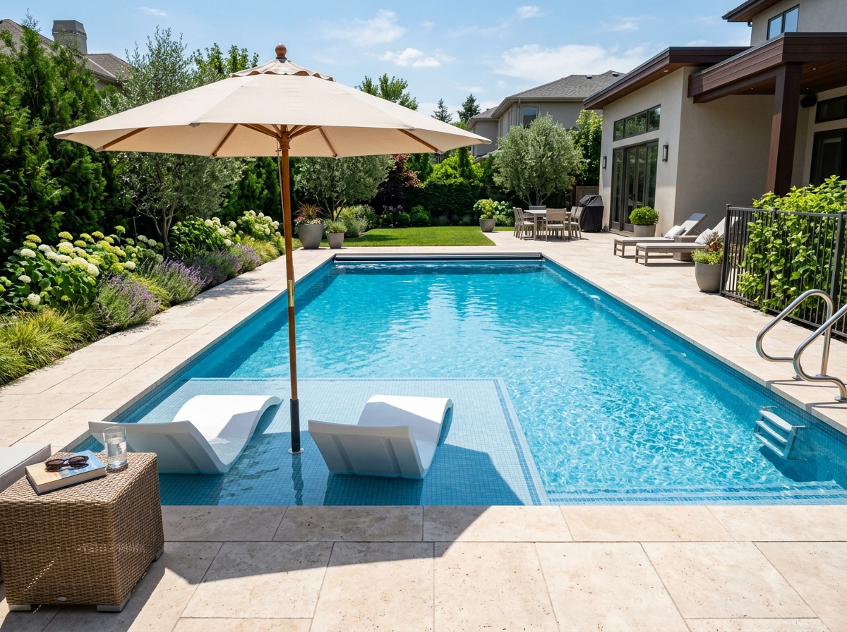 Crystal-clear pool on the weekly route